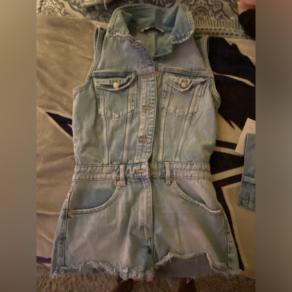Jean Zara romper size small